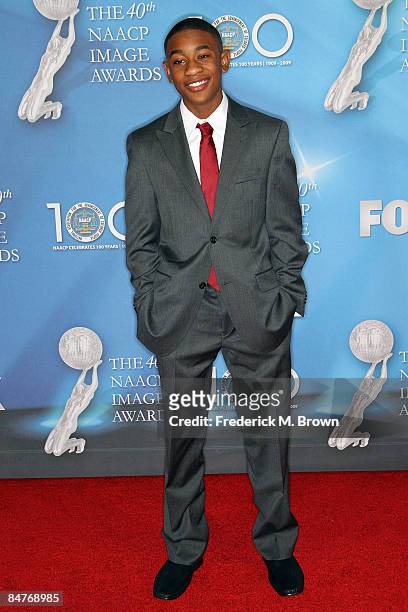 Actor Justin Martin arrives at the 40th NAACP Image Awards held at the Shrine Auditorium on February 12, 2009 in Los Angeles, California.