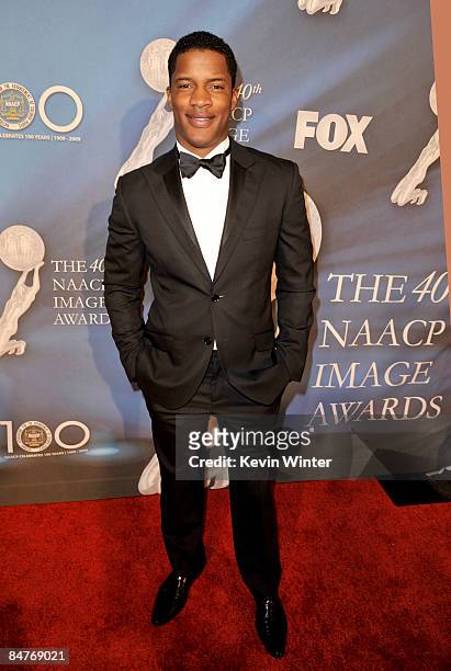 Actor Nate Parker arrives at the 40th NAACP Image Awards held at the Shrine Auditorium on February 12, 2009 in Los Angeles, California.