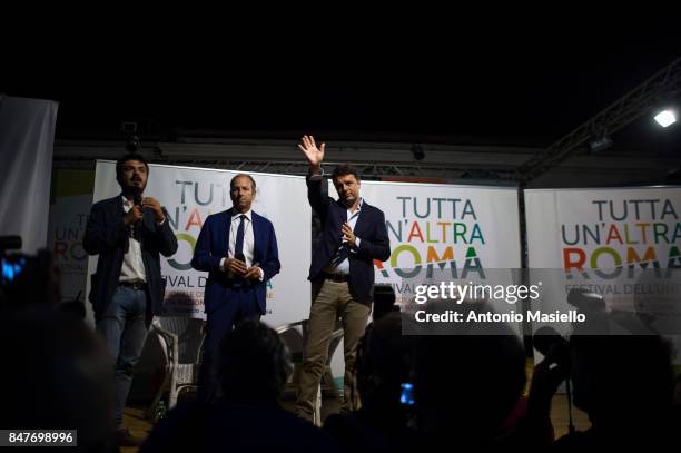 Italian politician Matteo Renzi, Secretary of the Democratic Party during the "Festa de l'Unità" in Rome, Italy on September 14, 2017. The Festa de...