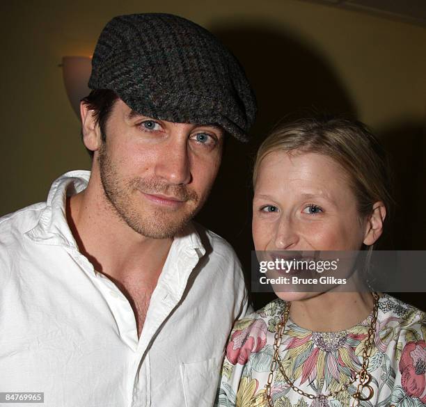 Jake Gyllenhaal and Mamie Gummer attend the after party for the off-broadway opening night of "Uncle Vanya" at Pangea on February 12, 2009 in New...