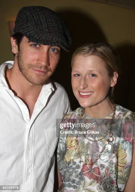 Jake Gyllenhaal and Mamie Gummer attend the after party for the off-broadway opening night of "Uncle Vanya" at Pangea on February 12, 2009 in New...