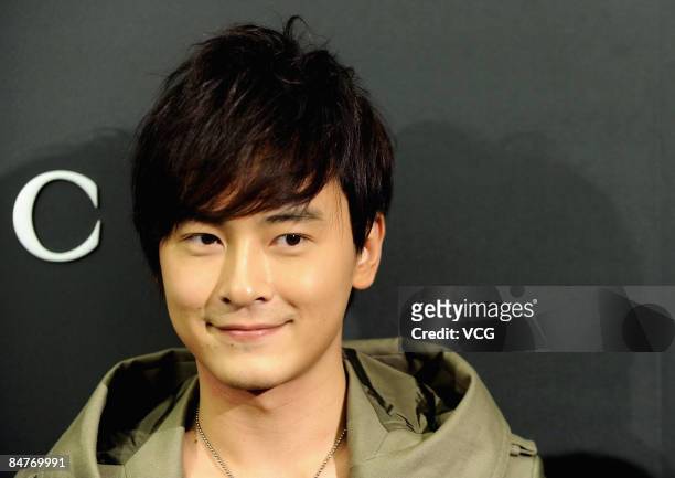 Actor and model Joe Zheng attends the Grand Opening of a new Gucci store at JinBaohui Shopping Center on February 13, 2009 in Beijing, China.