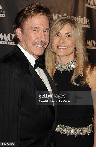 Actor Chuck Norris and his wife Gena Norris attend the 17th annual Movieguide faith and values award gala at the Beverly Hilton Hotel on february 11,...
