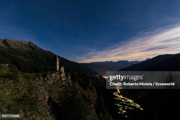 night sky, san romerio alp, switzerland - brusio grisons stock pictures, royalty-free photos & images