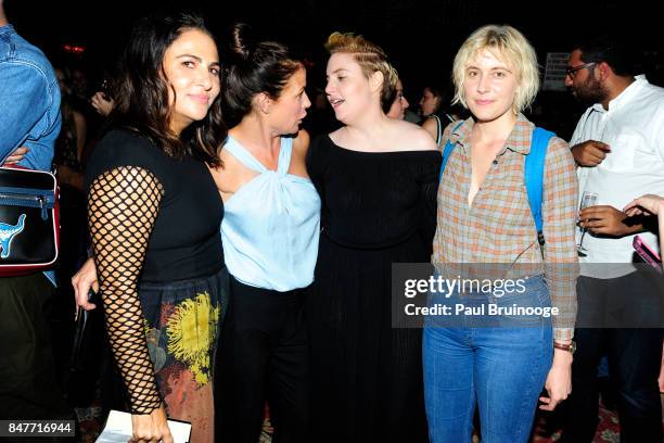 Jenni Konner, Maura Tierney, Lena Dunham and Greta Gerwig attend the Party for the 2nd Anniversary of Lenny at The Jane Hotel on September 15, 2017...