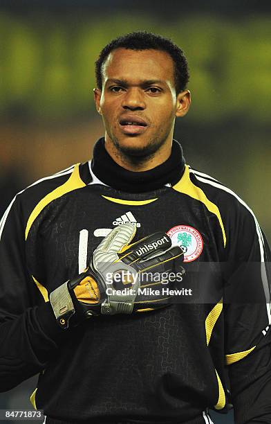Austine Ejide of Nigeria prior to the International friendly match between Nigeria and Jamaica at the Den on Feruary 11, 2009 in London, England.
