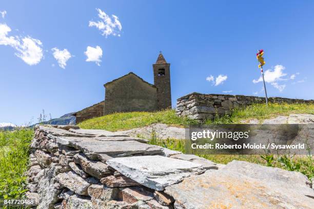 church of san romerio alp, switzerland - brusio grisons stock pictures, royalty-free photos & images
