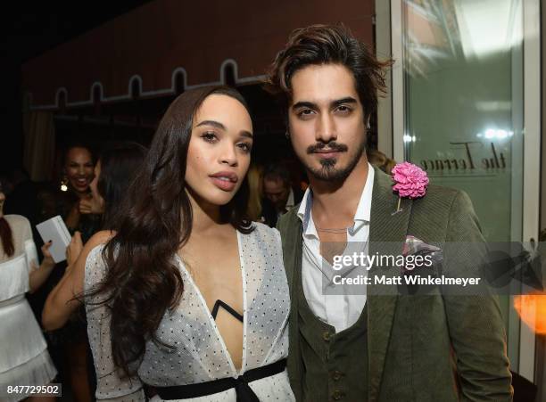 Cleopatra Coleman and Avan Jogia attend the 2017 Entertainment Weekly Pre-Emmy Party at Sunset Tower on September 15, 2017 in West Hollywood,...