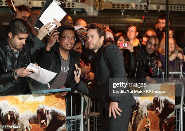 Taylor Kitsch arriving for the UK premiere of John Carter at the BFI Southbank, London. PRESS ASSOCIATION Photo. Picture date: Thursday March 1,...