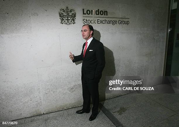 New chief executive of the London Stock Exchange Xavier Rolet poses for the media during a photocall outside the London Stock Exchange, in London on...