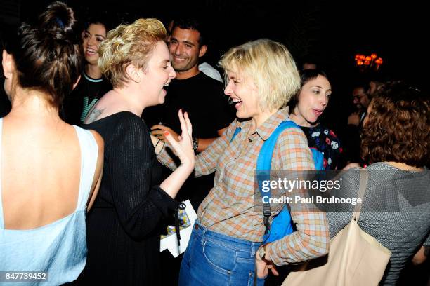 Lena Dunham and Greta Gerwig attend the Party for the 2nd Anniversary of Lenny at The Jane Hotel on September 15, 2017 in New York City.