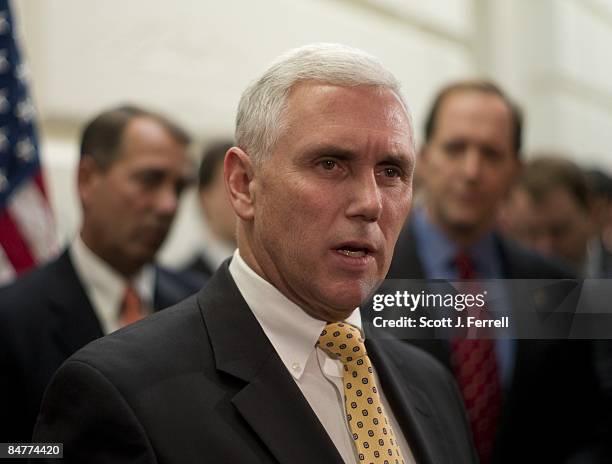 Feb. 12: House Minority Leader John A. Boehner, R-Ohio, House GOP Conference Chairman Mike Pence, R-Ind., and House Ways and Means ranking member...