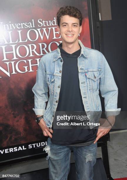 Actor Israel Broussard arrives for the Universal Studios Halloween Horror Nights Opening Night held at Universal Studios Hollywood on September 15,...
