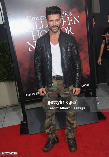 Actor Frank Grillo arrives for the Universal Studios Halloween Horror Nights Opening Night held at Universal Studios Hollywood on September 15, 2017...