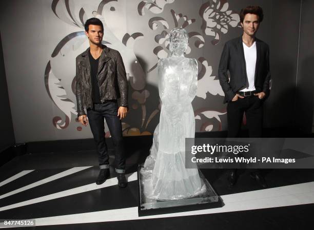 Madame Tussaud's first ever ice sculpture of Twilight's Bella Swan in London, to celebrate the launch of the DVD for the latest film in the Twilight...