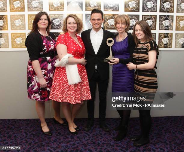 Gareth Gates, who presented The Military Wives with their TV Arts/Documentary Programme award during the Television and Radio Industries Club Awards,...