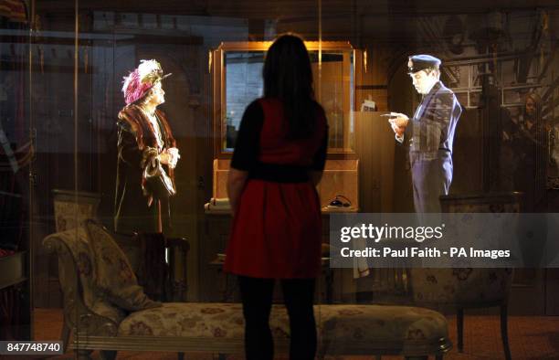 Visitor views a interactive hologram feature inside the &pound;90 million Titanic Belfast, which&Ecirc;has been built&Ecirc;in the derelict ship yard...