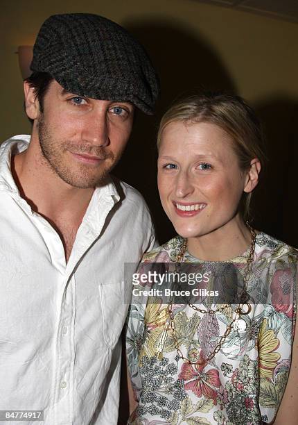 Jake Gyllenhaal and Mamie Gummer attend the after party for the off-broadway opening night of "Uncle Vanya" at Pangea on February 12, 2009 in New...