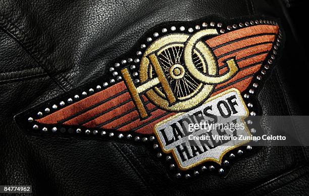 The Symbol of Ladies of Harley Fans Group during the Lady Of Harley Davidson - Charity Calendar Presentation held at Degu's on February 13, 2009 in...