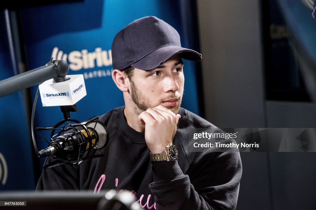 Nick Jonas Visits SiriusXM Studios In Los Angeles