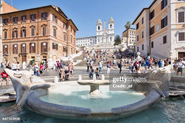 piazza di spagna - spanish steps stock-fotos und bilder