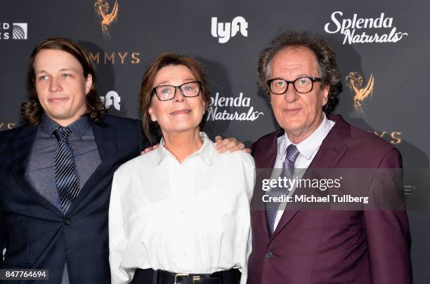 Guest, Jane Menalaus and actor Geoffrey Rush attend the Television Academy's honoring of the 2017 Emmy Nominated Performers at Wallis Annenberg...