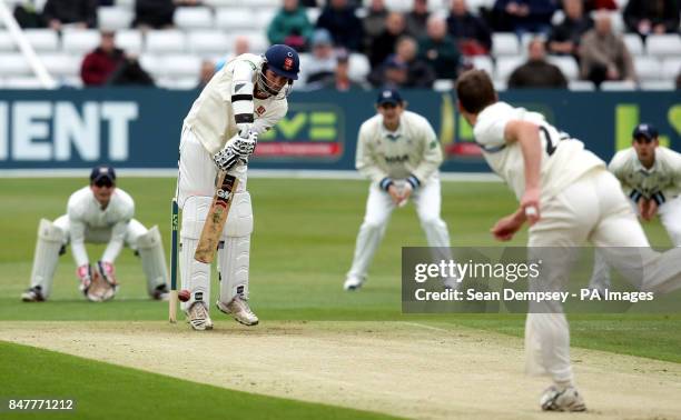 Essex's Billy Godleman in action against Gloucestershire bowler Will Gidman during the LV County Championship Division Two Match at the Ford County...