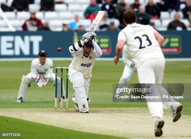 Essex's Billy Godleman in action against Gloucestershire bowler Will Gidman during the LV County Championship Division Two Match at the Ford County...