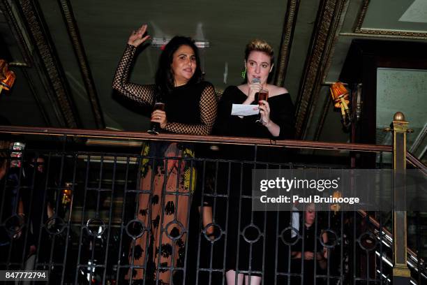 Jenni Konner and Lena Dunham attend the Party for the 2nd Anniversary of Lenny at The Jane Hotel on September 15, 2017 in New York City.