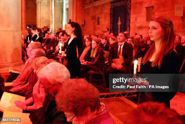 Requiem service is held at St Anne's Church of Ireland Cathedral in Belfast, on the anniversary of the sinking of the Titanic 100 years ago this...