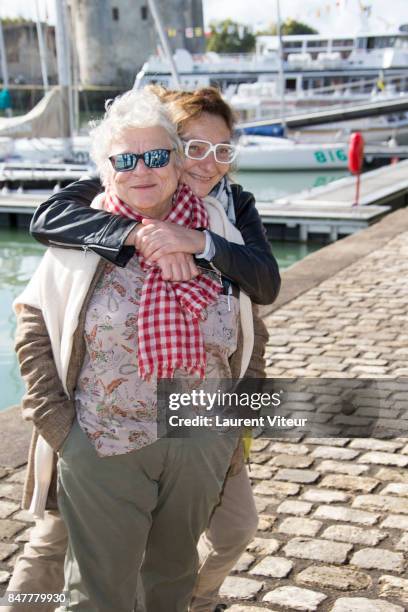 Director Josee Dayan and Actress Corinne Masiero attend 'Capitaine Marleau" Photocall during the 19th Festival of TV Fiction at La Rochelle on...