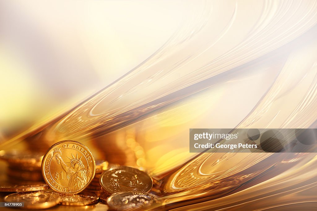 Background with Gold Coins