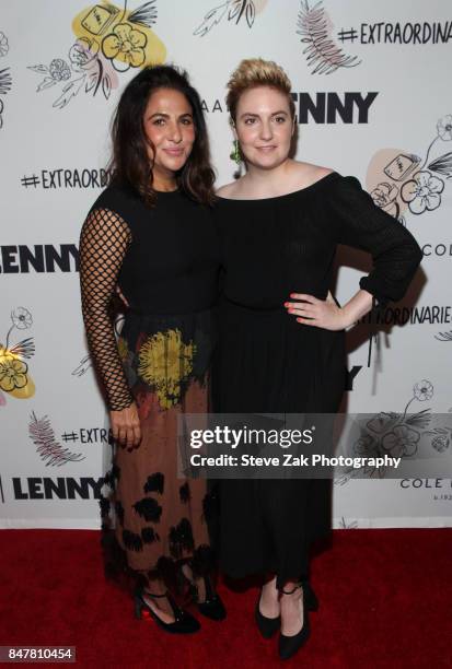 Jennifer Konner and Lena Dunham attend The 2nd Anniversary Party of Lenny at The Jane Hotel on September 15, 2017 in New York City.