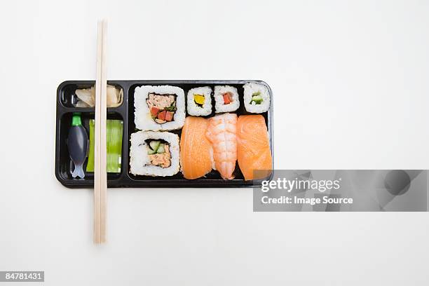 takeaway sushi - bento imagens e fotografias de stock