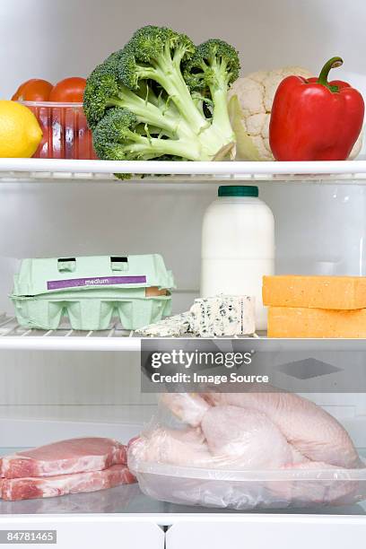 food groups in a fridge - cauliflower cheese stock-fotos und bilder