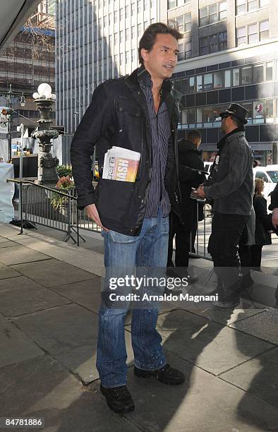 Model Marcus Schenkenberg attends Mercedes-Benz Fashion Week Feburary 13, 2009 in New York City.