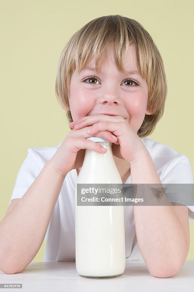 Boy with milk