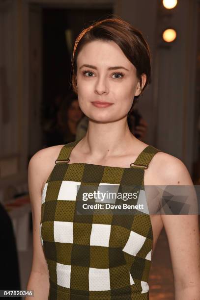 Jennifer Kirby attends the Jasper Conran SS18 catwalk show during London Fashion Week September 2017 on September 16, 2017 in London, United Kingdom.