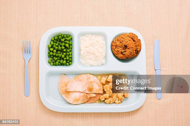 a childs dinner - plane food stock pictures, royalty-free photos & images