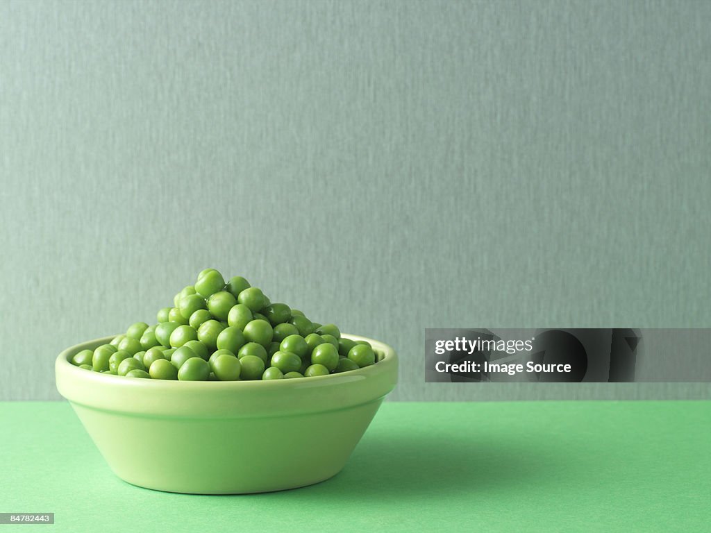 Peas in a bowl