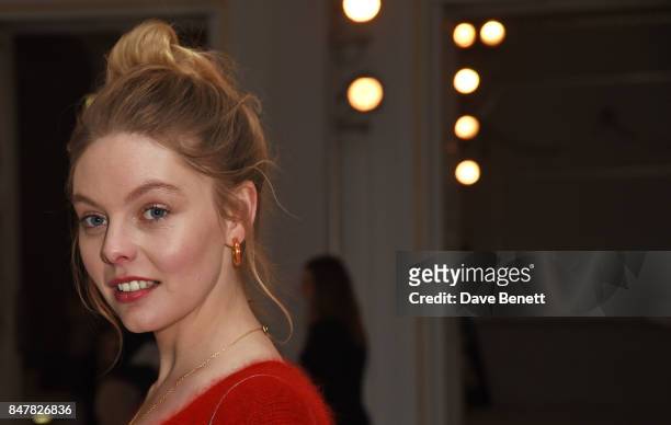 Nell Hudson attends the Jasper Conran SS18 catwalk show during London Fashion Week September 2017 on September 16, 2017 in London, United Kingdom.