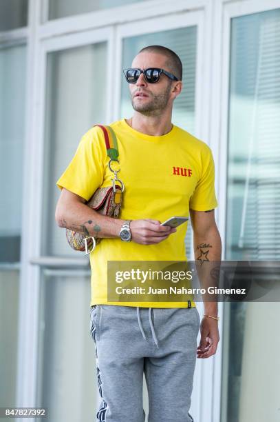 Pelayo Diaz poses during the Mercedes-Benz Fashion Week Madrid Spring/Summer 2018 at IFEMA on September 16, 2017 in Madrid, Spain.