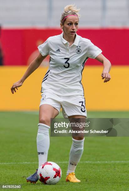Kathrin Hendrich of Germany controls the ball during the 2019 FIFA women's World Championship qualifier match between Germany and Slovenia at Audi...