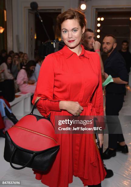 Jasmine Guinness attends the Jasper Conran show during London Fashion Week September 2017 on September 16, 2017 in London, England.