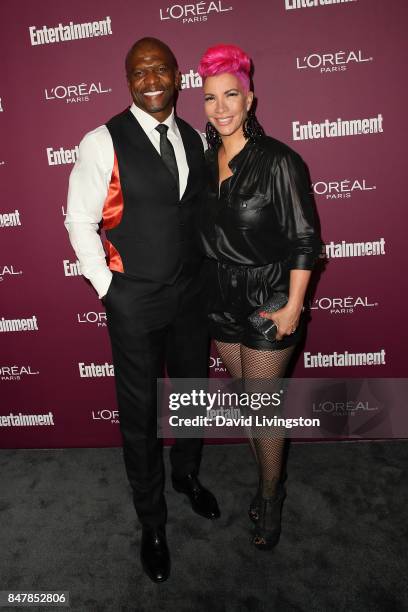 Terry Crews and Rebecca King-Crews attend the Entertainment Weekly's 2017 Pre-Emmy Party at the Sunset Tower Hotel on September 15, 2017 in West...