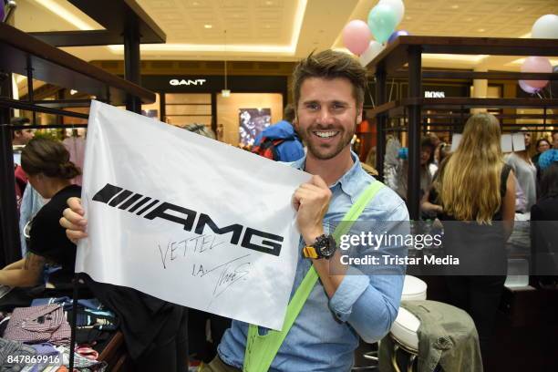 German presenter Thore Schoelermann during the 'Charity Promi Flohmarkt' at Mall of Berlin shopping mall on September 16, 2017 in Berlin, Germany.