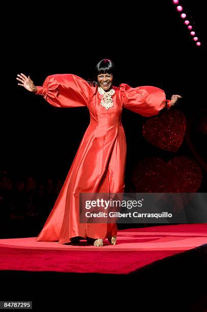 Cicely Tyson wearing The Heart Truth's Red Dress Collection walks down the runway at The Tent in Bryant Park on February 13, 2009 in New York City.