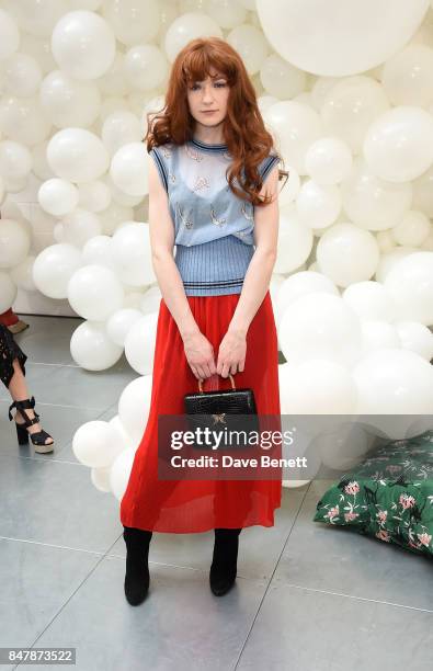 Nicola Roberts attends the Markus Lupfer SS18 presentation during London Fashion Week September 2017 on September 16, 2017 in London, United Kingdom.