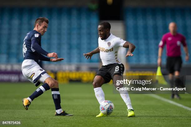 Leeds United's Vurnon Anita in action during the Sky Bet Championship match between Millwall and Leeds United at The Den on September 16, 2017 in...