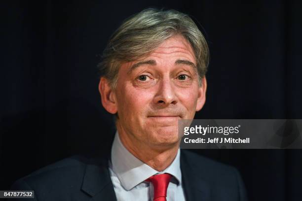 Richard Leonard MSP launches his campaign for the Scottish Labour Party leadership at City of Glasgow College on September 16, 2017 in...